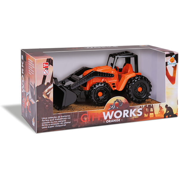 CARREGADEIRA CITY WORKS 30CM - ORANGE TOYS