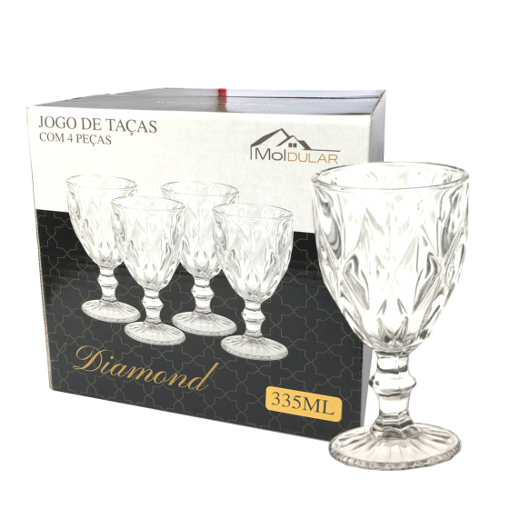 CONJUNTO DE TACAS DIAMOND 335ML C/ 4 PECAS - MOLDULAR