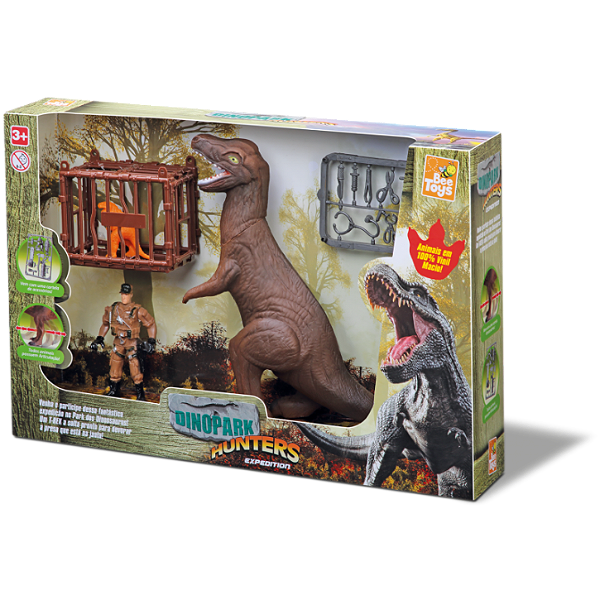 DINO PARK HUNTERS EXPEDICAO C/ ACESSORIO 38CM - BEE TOYS