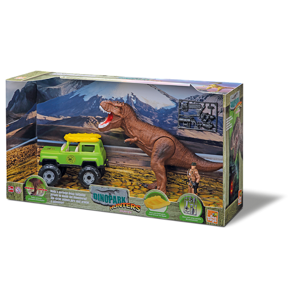 DINO PARK HUNTERS TREX JOURNEY C/ JIPE 52CM - BEE TOYS