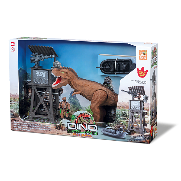 DINO SQUAD BASE ALIADA C/ ACESSORIO 52,5CM - BEE TOYS