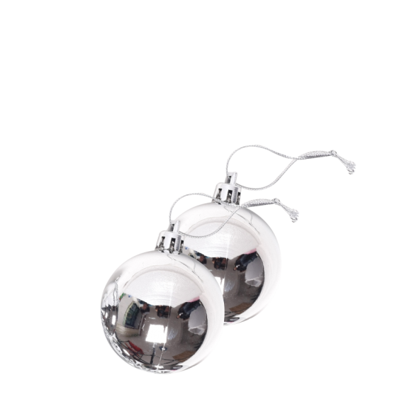 ENFEITE DE NATAL - BOLA LISA 7CM NTB1005 PTA C/2 - RIO DE OURO