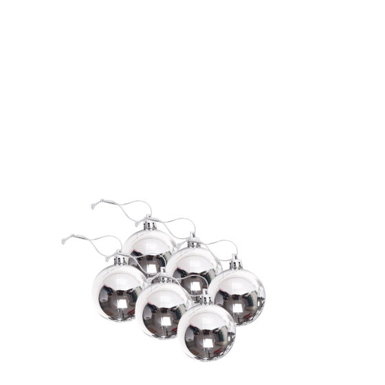 ENFEITE DE NATAL - NATAL BOLA LISA 4CM NTB1002P PTA C/6 - RIO DE OURO