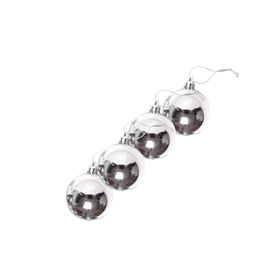 ENFEITE DE NATAL - NATAL BOLA LISA 5CM NTB1003 PTA C/4 - RIO DE OURO