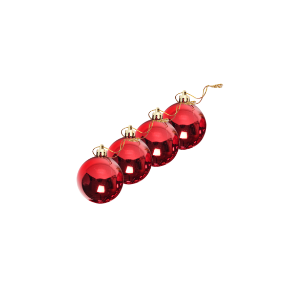 ENFEITE DE NATAL - NATAL BOLA LISA 5CM NTB1003 VM C/4 - RIO DE OURO