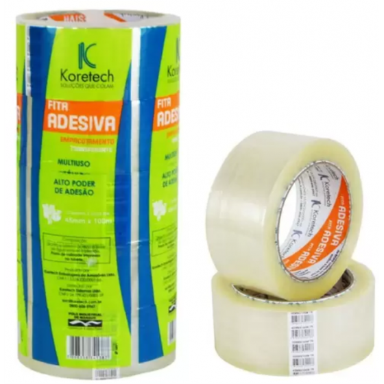 FITA ADESIVA TRANSPARENTE 45MMX100M - KORETECH
