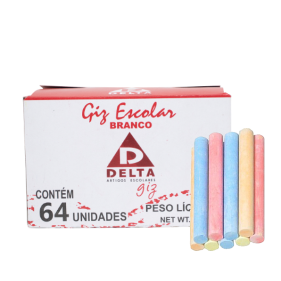 GIZ ESCOLAR COMUM COLORIDO - DELTA