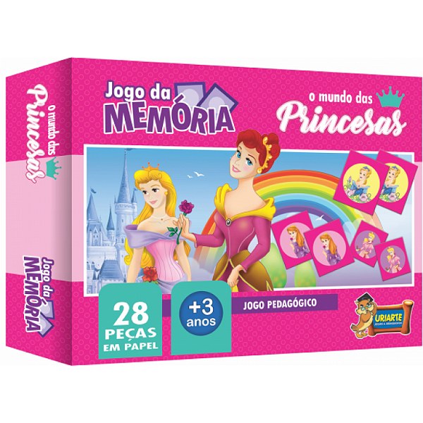 JOGO MEMORIA CARTAO PRINCESAS 28 PECAS - URIARTE