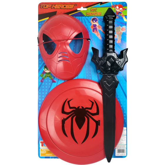 KIT HEROI HOMEM ARANHA C/ 3 PECAS - TOYMASTER