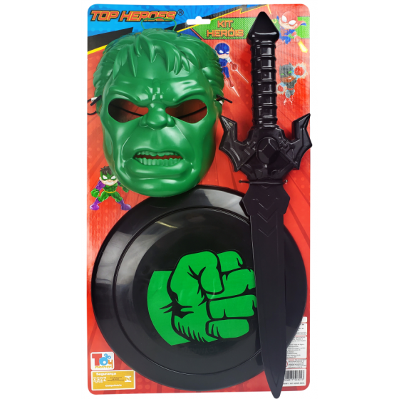 KIT HEROI HULK C/ 3 PECAS - TOYMASTER