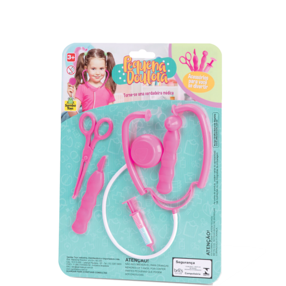 KIT MEDICO DOUTORA 6 PECAS 32CM - SAMBA TOYS