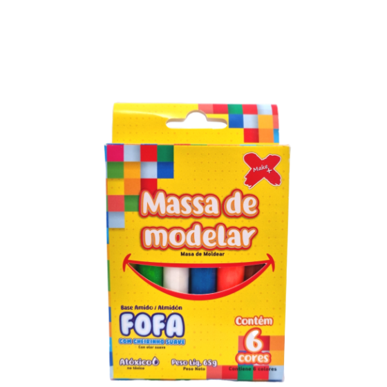 MASSA DE MODELAR FOFA C/ 06 CORES 65GR - MAKE+