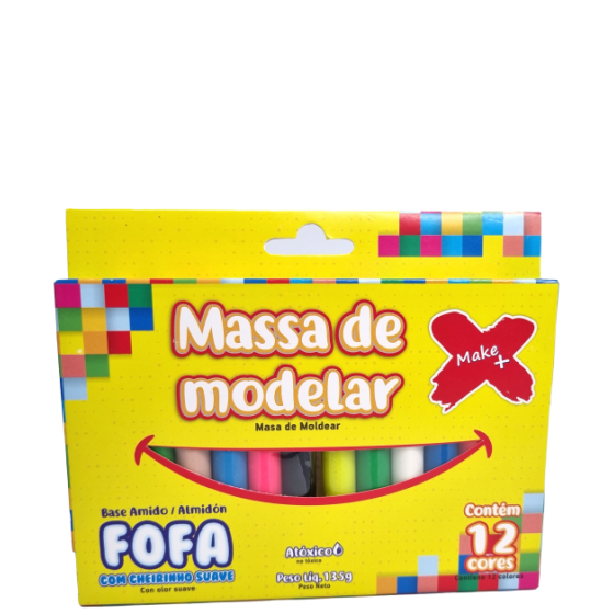 MASSA DE MODELAR FOFA C/ 12 CORES 135GR - MAKE+
