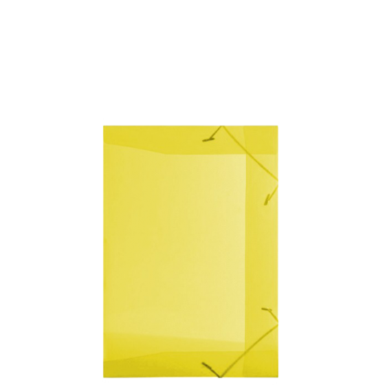 PASTA COM ELASTICO TRANSPARENTE 1/2 OFICIO AMARELA - ACP