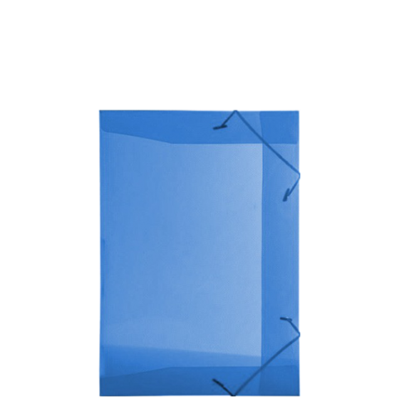 PASTA COM ELASTICO TRANSPARENTE 1/2 OFICIO AZUL - ACP