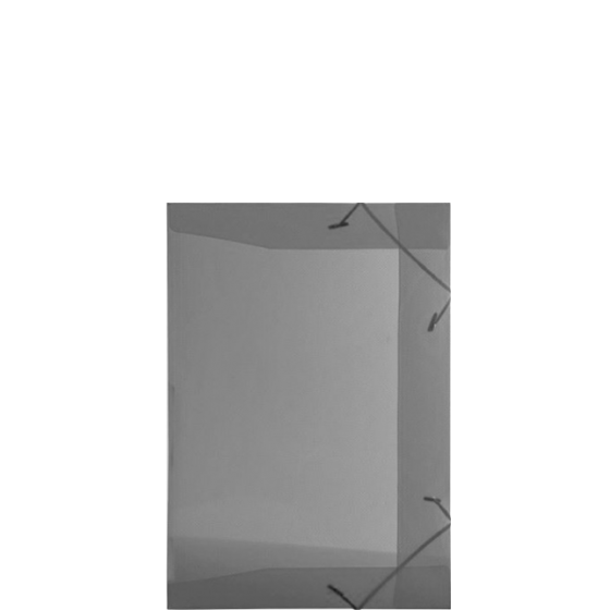 PASTA COM ELASTICO TRANSPARENTE 1/2 OFICIO FUME - ACP