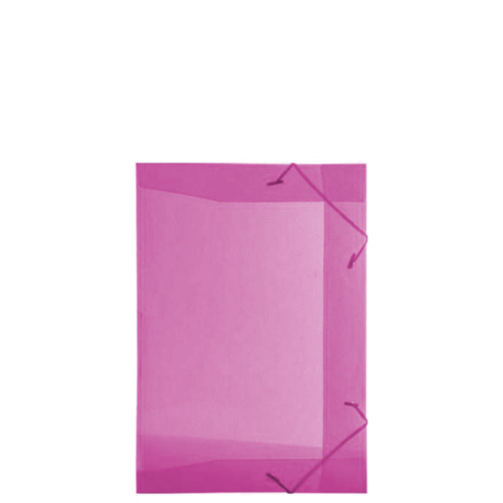 PASTA COM ELASTICO TRANSPARENTE 1/2 OFICIO ROSA - ACP