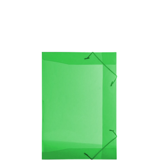 PASTA COM ELASTICO TRANSPARENTE 1/2 OFICIO VERDE - ACP