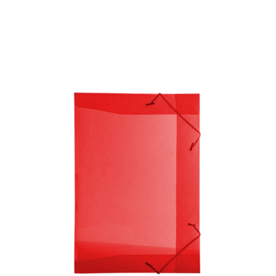 PASTA COM ELASTICO TRANSPARENTE 1/2 OFICIO VERMELHO - ACP