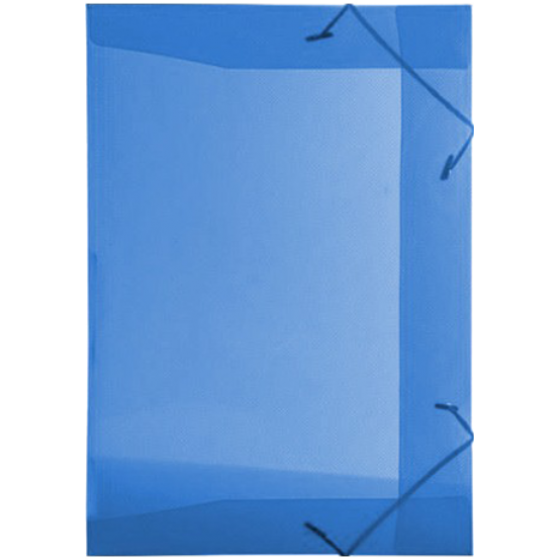 PASTA COM ELASTICO TRANSPARENTE OFICIO AZUL - ACP