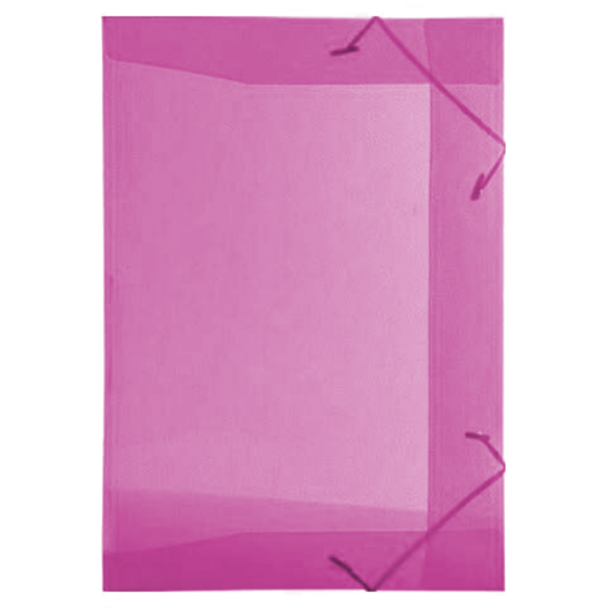 PASTA COM ELASTICO TRANSPARENTE OFICIO ROSA - ACP