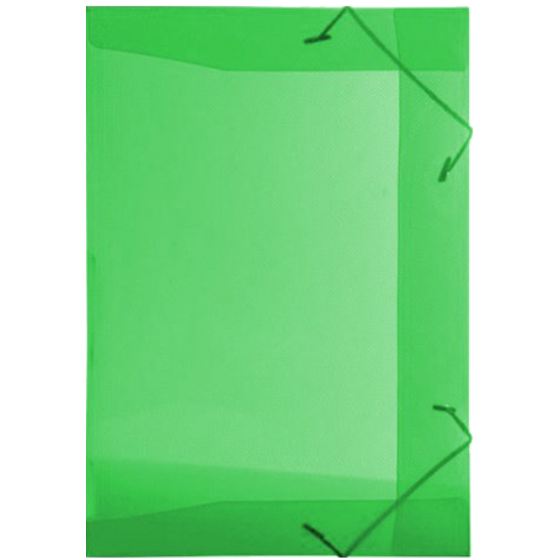 PASTA COM ELASTICO TRANSPARENTE OFICIO VERDE - ACP