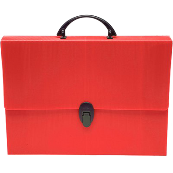 PASTA MALETA VERMELHA COM ALÇA NOVAONDA - POLIBRAS
