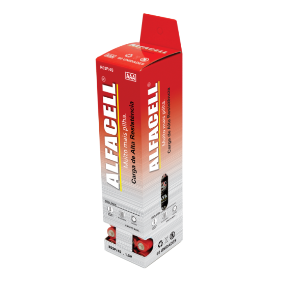 PILHA PALITO ALFACELL AAA C/ 4 UNIDADES - ALFACELL