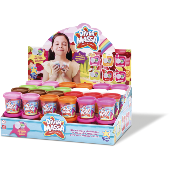 POTE DIVER MASSA TRICOLOR COM CHEIRO 50G - DIVER TOYS