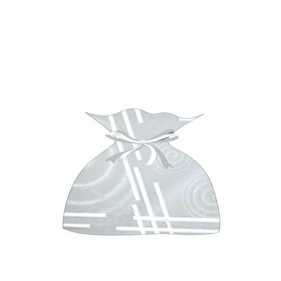 SACO DE PRESENTE ADULTO ESPIRAL PRATA (20X30CM) - EMAPEL