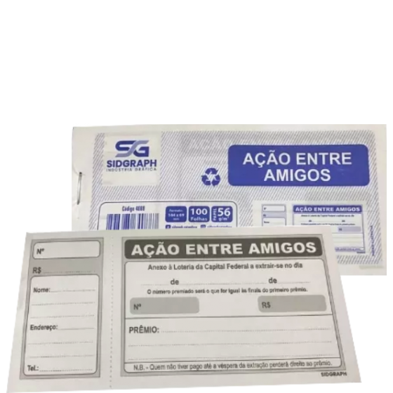 TALAO ACAO ENTRE AMIGOS COM 100 FOLHAS - SIDGRAPH