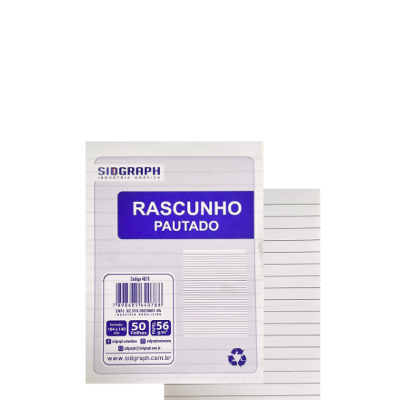 TALAO PAUTADO 50 FOLHAS - SIDGRAPH