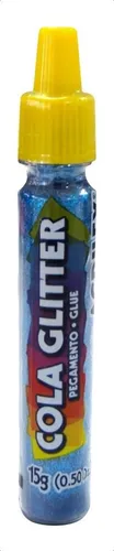 COLA GLITTER 15G COR AZUL - ACRILEX