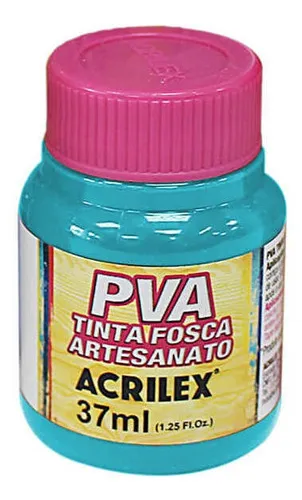 TINTA PVA FOSCA AZUL TURQUESA 37ML - ACRILEX