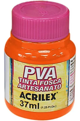 TINTA PVA FOSCA LARANJA 37ML - ACRILEX