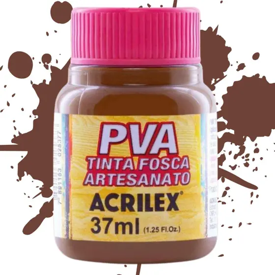 TINTA PVA FOSCA MARROM ESCURO 37ML - ACRILEX