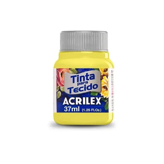 TINTA TECIDO FOSCA AMARELO LIMAO 37ML - ACRILEX