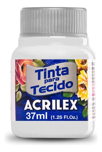 TINTA TECIDO FOSCA BRANCO 37ML - ACRILEX