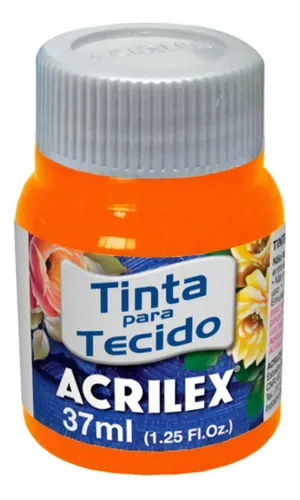 TINTA TECIDO FOSCA LARANJA 37ML - ACRILEX