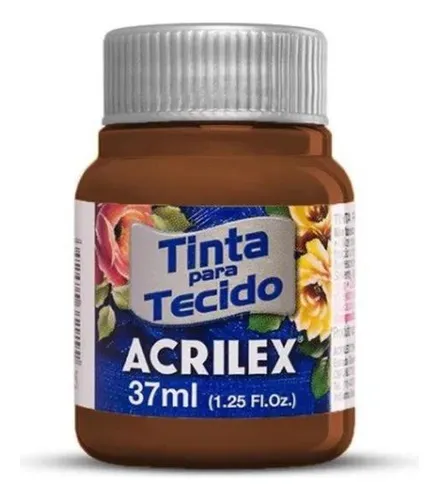 TINTA TECIDO FOSCA MARROM 37ML - ACRILEX