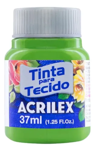 TINTA TECIDO FOSCA VERDE FOLHA 37ML - ACRILEX