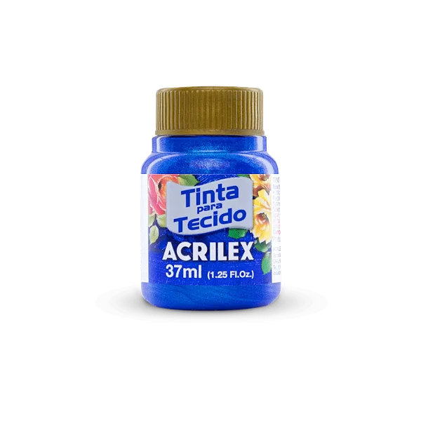 TINTA TECIDO MATELICA AZUL 37ML - ACRILEX