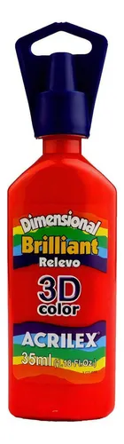 TINTA DIMENSIONAL BRILLIANT VERMELHO FOGO - ACRILEX