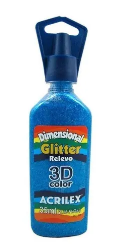 TINTA DIMENSIONAL GLITTER AZUL - ACRILEX