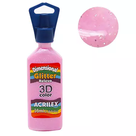 TINTA DIMENSIONAL GLITTER TUTTI-FRUTTI - ACRILEX