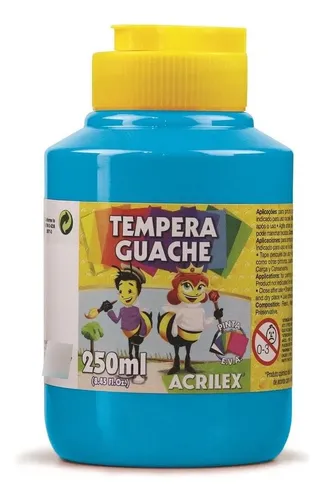 TINTA GUACHE AZUL CELESTE 250ML - ACRILEX