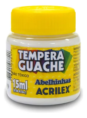 TINTA GUACHE BRANCO 15ML - ACRILEX