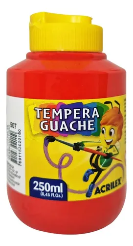 TINTA GUACHE VERMELHO FOGO 250ML - ACRILEX