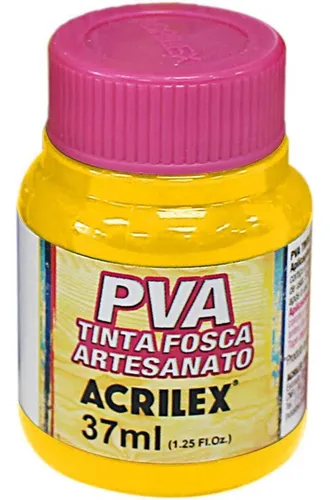 TINTA PVA FOSCA AMARELO OURO 37ML - ACRILEX