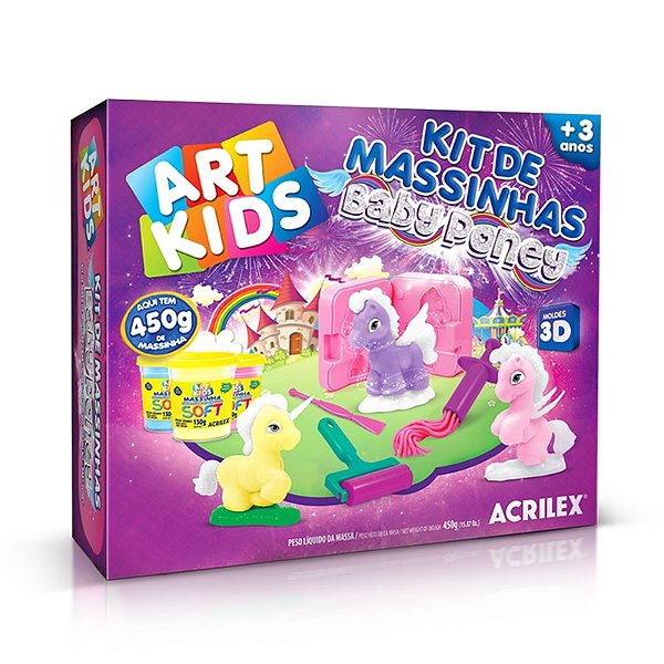 KIT DE MASSINHAS BABY PONEY 450G - ART KIDS